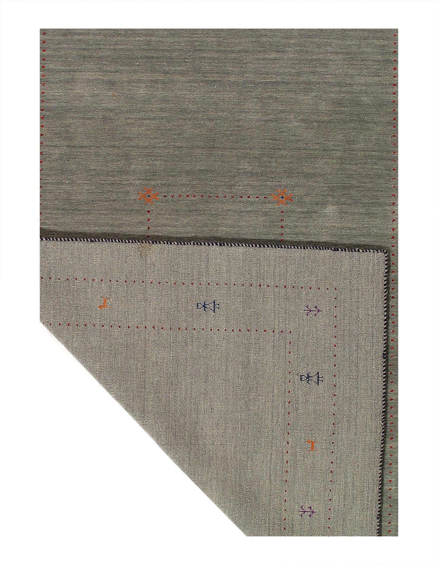 Canvello Gabbeh Olive Green Rug - 5'4'' X 7'8''