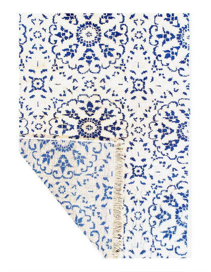 Ivory Color Hand Knotted Modern Rug 4'x5'6"