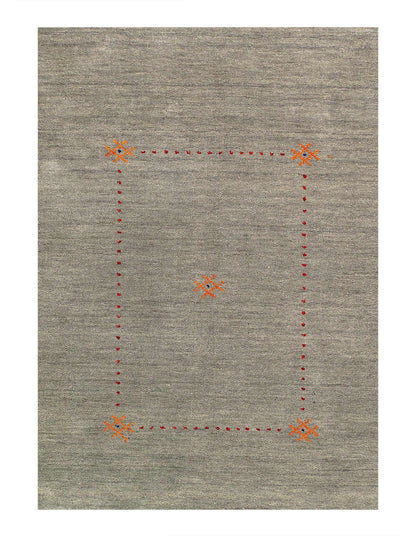 Canvello Gabbeh Olive Green Rug - 5'4'' X 7'8''