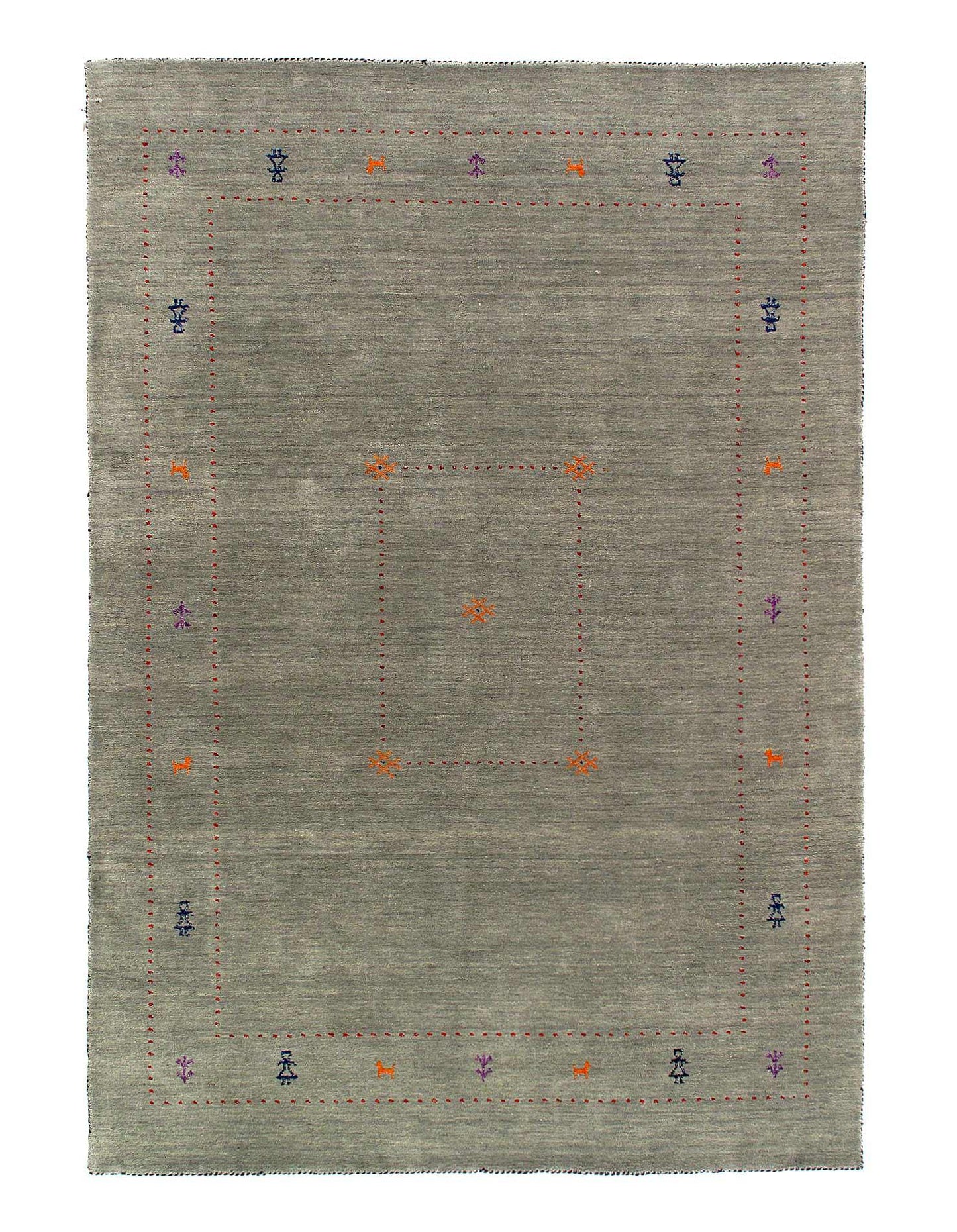 Canvello Gabbeh Olive Green Rug - 5'4'' X 7'8''