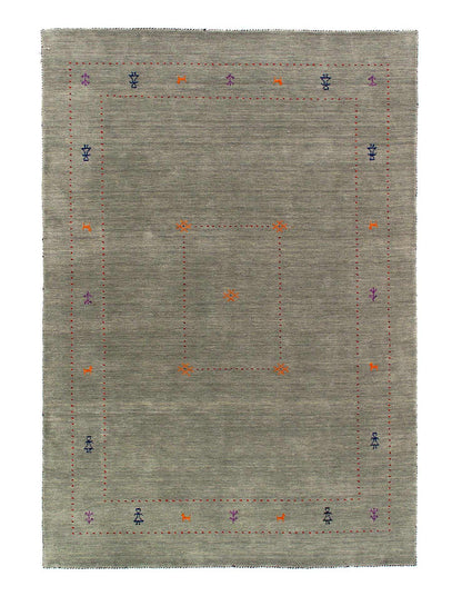 Canvello Gabbeh Olive Green Rug - 5'4'' X 7'8''
