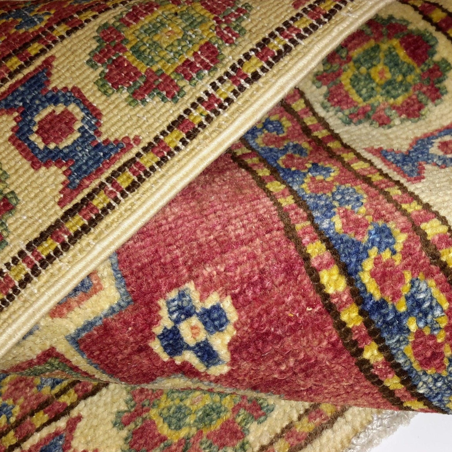 Canvello Hand Made Casual Medallion Pakistan Kazak Rug - 2'0'' X 2'9''