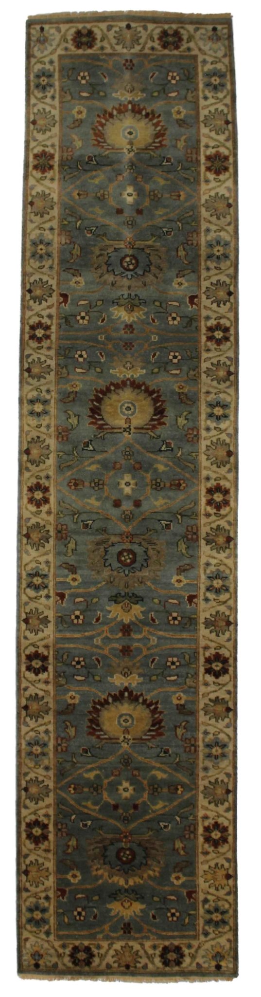 Canvello Hand Made Formal All Over Indo Mahal Rug - 2'7'' X 11'9''