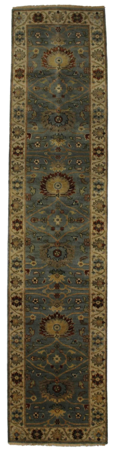 Canvello Hand Made Formal All Over Indo Mahal Rug - 2'7'' X 11'9''