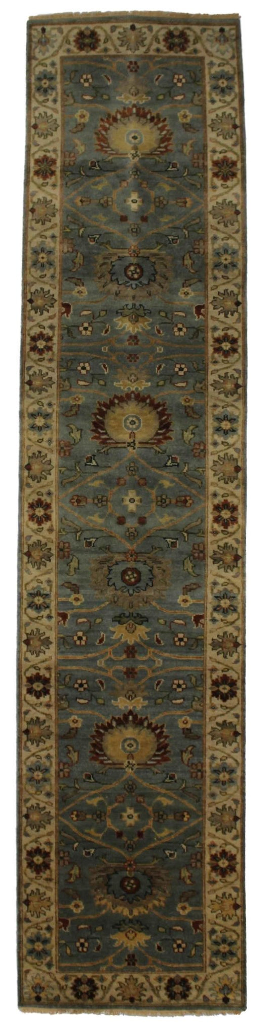 Canvello Hand Made Formal All Over Indo Mahal Rug - 2'7'' X 11'9''