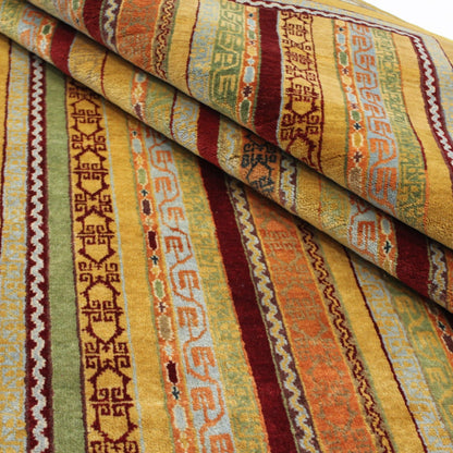 Canvello Hand Made Modern All Over Indo Gabbeh Rug - 6'6'' X 9'10''