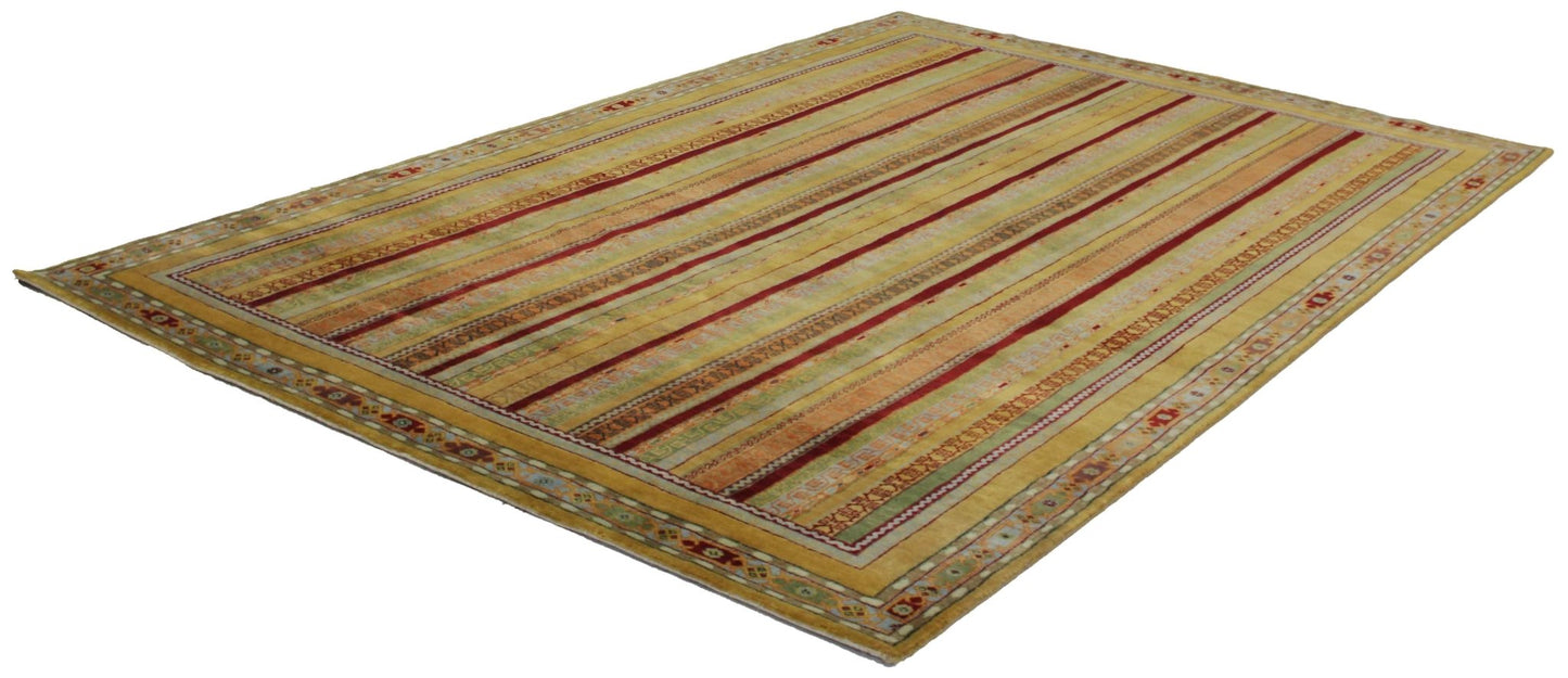Canvello Hand Made Modern All Over Indo Gabbeh Rug - 6'6'' X 9'10''