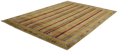 Canvello Hand Made Modern All Over Indo Gabbeh Rug - 6'6'' X 9'10''