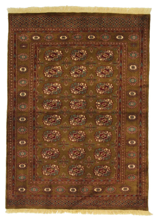 Canvello Hand Made Traditional All Over Pakistan Bokhara Rug - 4'0'' X 6'0''