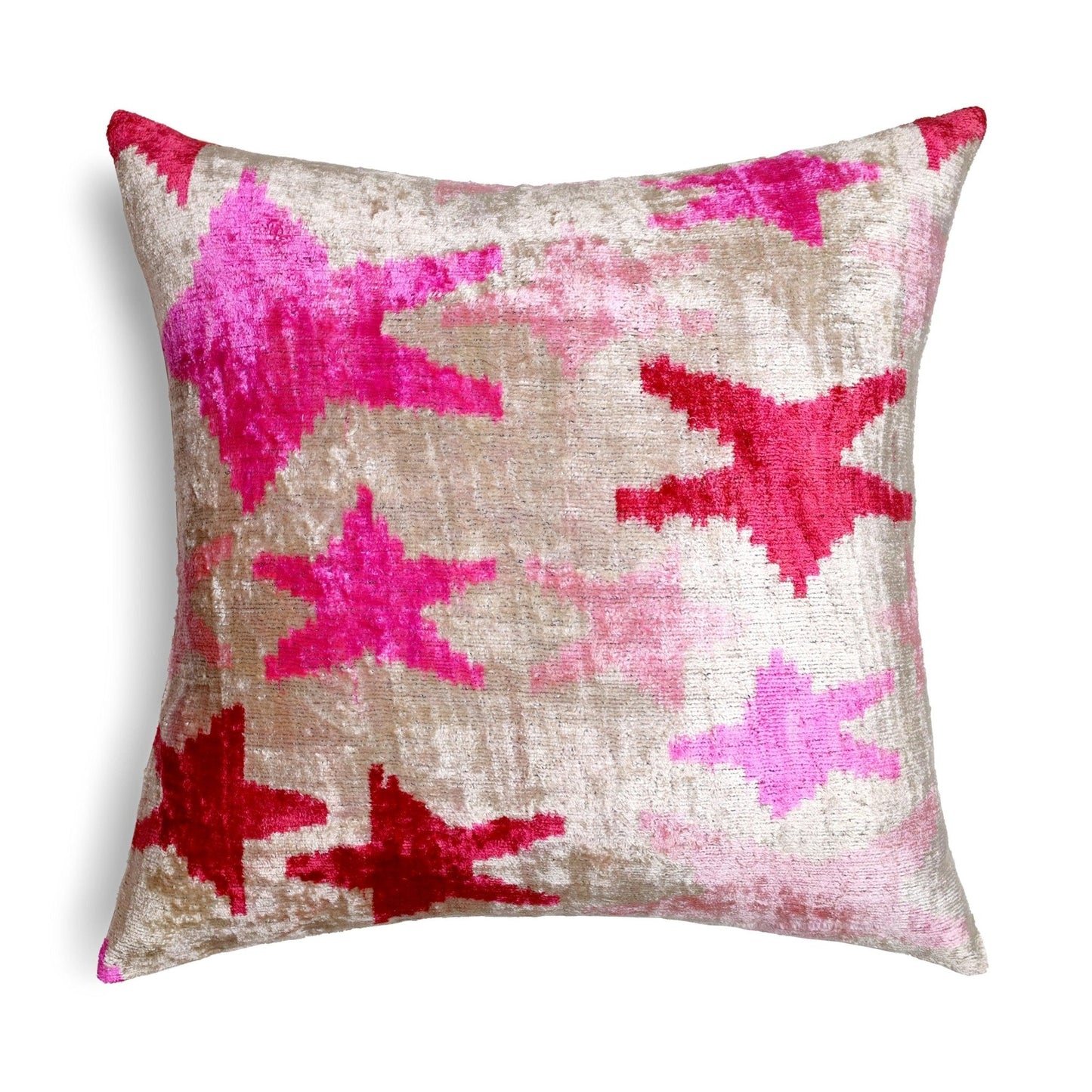 Canvello Luxury Decorative Pink And Gold Pillow | 16 x 16 in (40 x 40 cm)