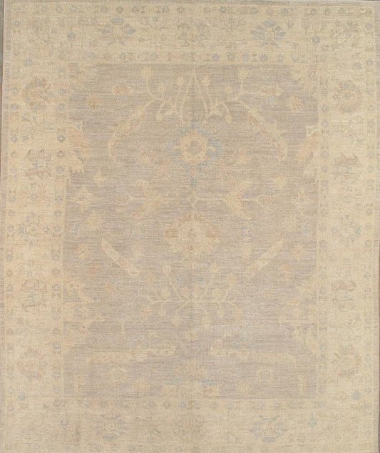 Canvello Oushak Hand-Knotted Lamb's Wool Area Rug- 8'2" X 9'10"