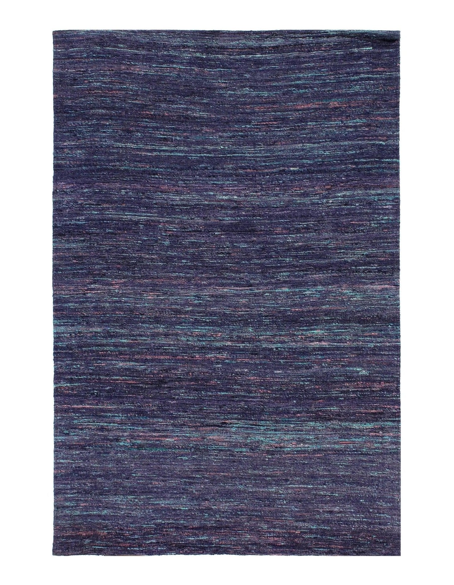 Canvello Purple Flat-weave Tufted Sari Silk Rug - 9' X 12'