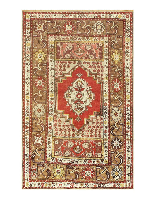 Canvello Rust Antique Oushak Rug - 3'6" X 5'7"
