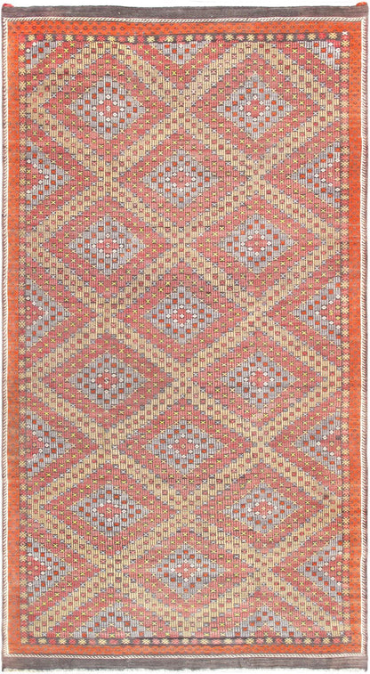 Canvello Vintage Kilim Multi Lamb's Wool Area Rug- 6'3" X 11'3"