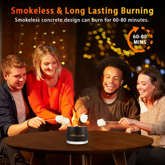 Black Graphite Color Cement Concrete Portable Fireplace